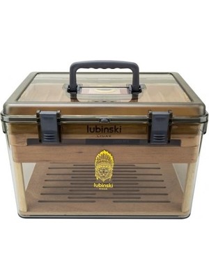 Lubinski Plexi -Sedir Şeffaf Puro Kutusu Humidor 100S