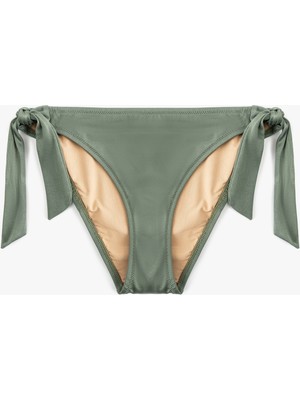Koton Astarlı Yanları Bağlama Detaylı Parlak Bikini Altı