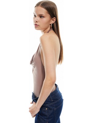 Koton Degaje Yaka Kolsuz Slim Fit Bluz