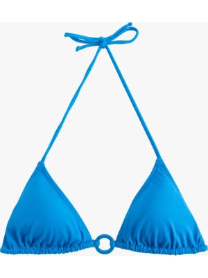 Koton Astarlı Mat Kumaş Aksesuar Detaylı Üçgen Bikini Üstü