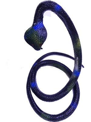 Narnuga Siyah Renk Gerçekçi Kobra Model Silikon Yumuşak Yılan 80  cm  - MCT3947-8836