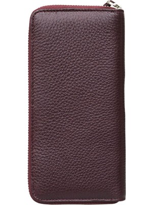 Guard Bordo Deri Kadın Cüzdanı