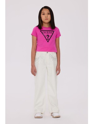 Guess Bg Store Kız Çocuk Beyaz Pantolon