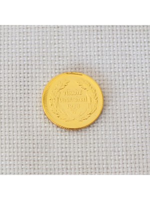 Yıldız Gold İmitasyon Kulpsuz sahte Ata Lira 1923 Tarihli Birebir Cumhuriyet
