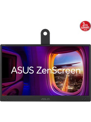 Asus ZENSCREEN MB166CR   15.6 IPS 1920x1080 5MS USB-C 3YIL MAT EKRAN,360° DAYANAKLI STAND, DUSUK MAVI ISIK TASINABILIR USB MONITOR