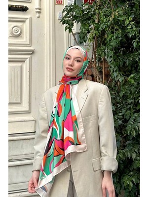 İpekhan Lilyum Desen Ince Pamuk Şal