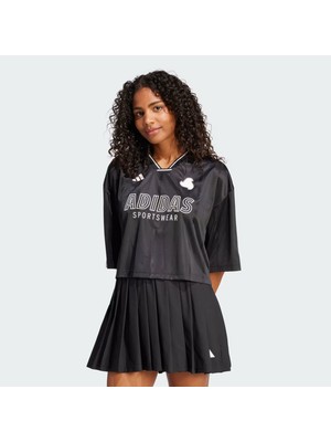 adidas Kadın T-Shirt W Tiro Q2 Bf T Spor Desen ve Nefes Alabilir Kumaş Özellikleri ile Şık Tasarım