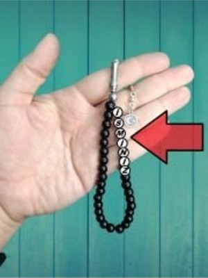 Anemore Collection Meriç İsmine Özel Tesbih Kişiselleştirilebilir Hediye Küre Kesim Oniks Taşı Tesbih ONİX-842