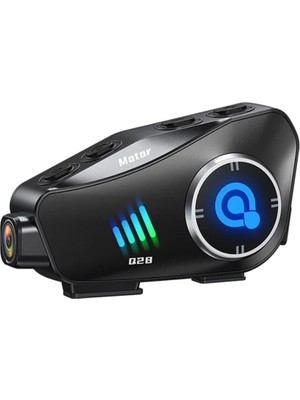 Q28 Motosiklet Kask Bluetooth Kulaklık 1080P Kamera Interkom Kulaklık Su Geçirmez Intercom