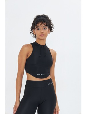 Lesa Wear Kadın Sporcu Crop Sütyeni Nefes Alabilir Dalgıç Kumaşla Günlük Spor İçin İdeal