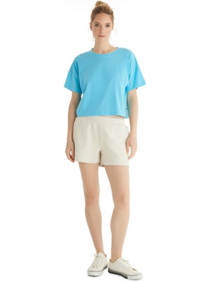 Kadın T-Shirt 60552 - Mavi