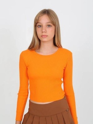 Marions Kız Çocuk Fitilli Ince Uzun Kollu Bluz