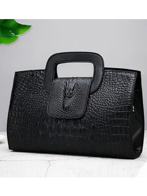 Kadın El Çantası Timsah Desenli