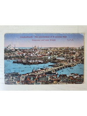 Edi Antik Galata Panoramik Görünüm ve Köprü Osmanlı Dönem