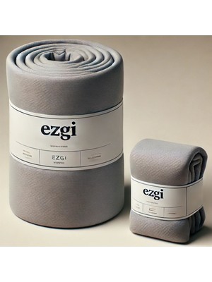Ezgi 140'LIK Yataklar Için 140 x 200 Gri Ranforce Dokuma Lastikli Çarşaf ve Yastık Kılıfı