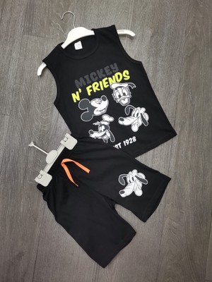 2025 Yaz Yeni Sezon Alt Üst 1 Takım 2 Parça Baskılı  Penye Atlet Takım