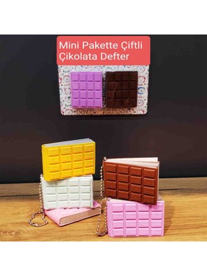 Mini Çiftli Çikolata Not Defteri – Tatlı ve Şık Tasarım | Özel Kapaklı, Küçük Boy, Taşınabilir Günlük & Hediye Defter | Sevimli ve Kullanışlı 2'li Not Defteri
