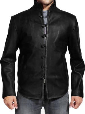 Nyc Giyim Tekstil Prof Model Rönesans Zamanı Uzun Ceket Eskitmeli Askılı Düğme Kapamalı