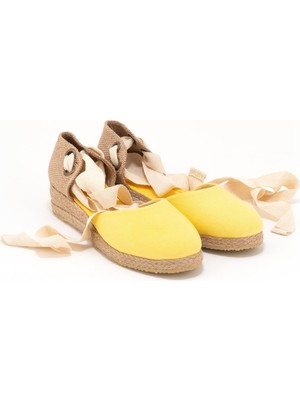 Star Tombis Elişi Hasır Jüt Bileğe Bağlı Ipli Günlük Kadın Espadril Handmade