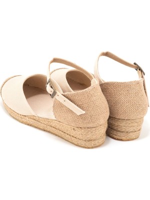 Star Tombis Elişi Hasır Jüt Bantlı Günlük Kadın Espadril Handmade