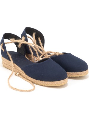 Star Tombis Elişi Hasır Jüt Bileğe Bağlı Ipli Günlük Kadın Espadril Handmade
