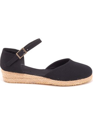 Star Tombis  Elişi Hasır 3cm Topuklu Bantlı Günlük Kadın Espadril Handmade