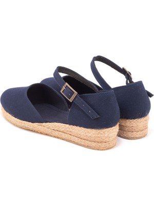 Star Tombis Elişi Hasır 3cm Topuklu Bantlı Günlük Kadın Espadril Handmade