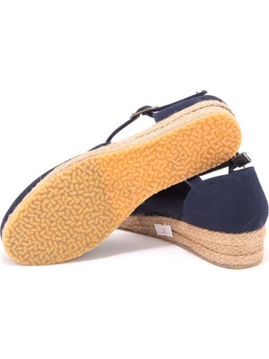 Star Tombis Elişi Hasır 3cm Topuklu Bantlı Günlük Kadın Espadril Handmade