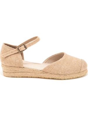 Star Tombis  Elişi Hasır Jüt Bantlı Günlük Kadın Espadril Handmade