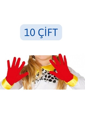 Unisex 10 Çift Çocuk Bando - Tören - Pandomim - Gösteri - Merasim - Eldiveni - 23 Nisan - 19 Mayıs