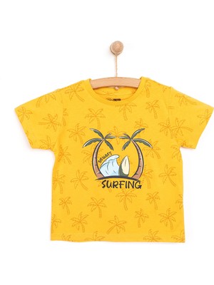 HelloBaby Basic Erkek Sörf Baskılı T-Shirt Erkek Bebek