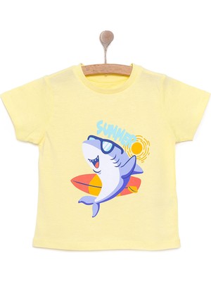 HelloBaby Basic Erkek Yaz Köpek Balığı Baskılı T-Shirt Erkek Bebek