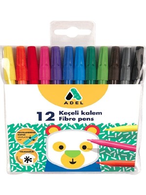 Adel Keçeli Kalem 12 Renk