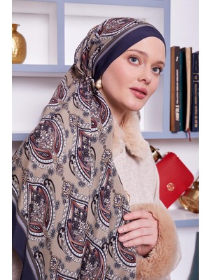 Indigo Soft Etnik Desen Royal Şal