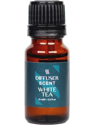Scentfume White Tea 10 ml Difüzör Esansı, Oda Kokusu,  Aromaterapi Yağı, İmza Koku Esansiyel %100 Doğal Yağ Aromaterapi Meditasyon