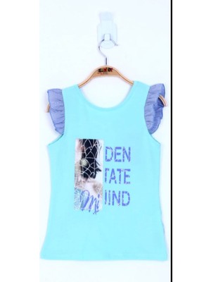 Toontoy Kız Çocuk Yazı Baskılı Tişört