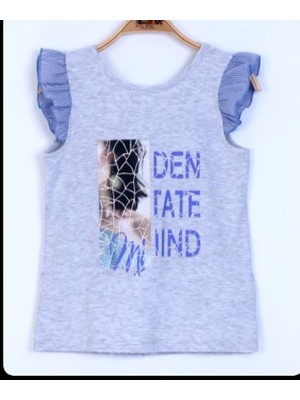 Toontoy Kız Çocuk Yazı Baskılı Tişört