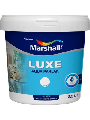 Marshall Luxe Aqua Parlak Silinebilir Su Bazlı Yağlı Boya 1 Lt