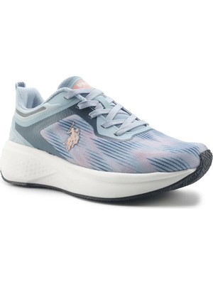 U.S. Polo Assn. Kadın Ayakkabı - Mavi Düz Tabanlı Konforlu Tasarım 2024 İlkbahar-Yaz