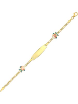 Assos Balık Figürlü Altın Çocuk Künye - 14K - 2.83GR