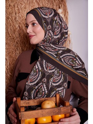 Acı Kahve Soft Etnik Desen Royal Şal