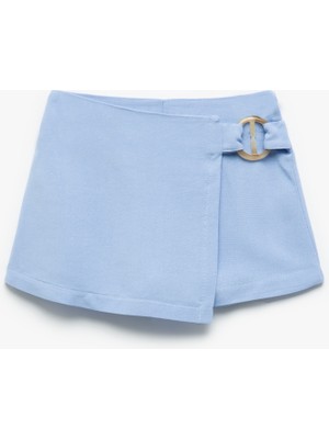 Koton Kemer Detaylı Viskon Şort Etek