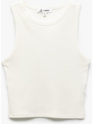 Koton Bisiklet Yaka Kolsuz Pamuklu Slim Fit Kadın Atlet
