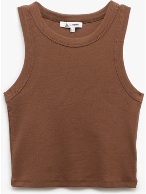 Koton Halter Yaka Fitilli Slim Fit Crop Kadın Atlet