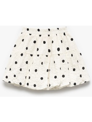 Koton Pamuklu Beli Lastikli Puantiyeli Balon Etek