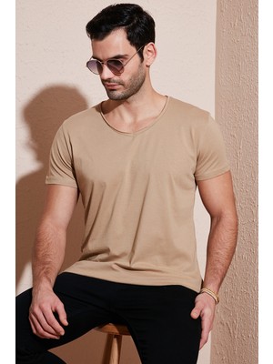 Buratti Pamuklu Slim Fit V Yaka Basic T Shirt Erkek T Shirt 5412001
