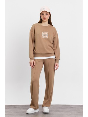 Rays 4013 Nakış Detay Pantolon Takım Camel