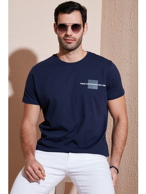Buratti Bisiklet Yaka Pamuklu Slim Fit T Shirt Erkek T Shirt 541THERE