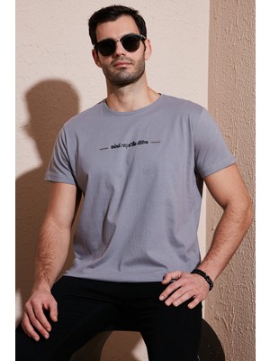 Buratti Pamuklu Slim Fit Bisiklet Yaka T Shirt Erkek T Shirt 541WIND