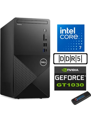 Dell Vostro 3030 mt Intel Core I7 12700 16GB Ddr5 4tb SSD Windows 11 Home Nvidia GT1030-4GB Masaüstü Bilgisayar N3030I7GT1030H10 + Zetta USB Bellek